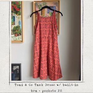 Toad&Co Built-in Bra Tank Dress